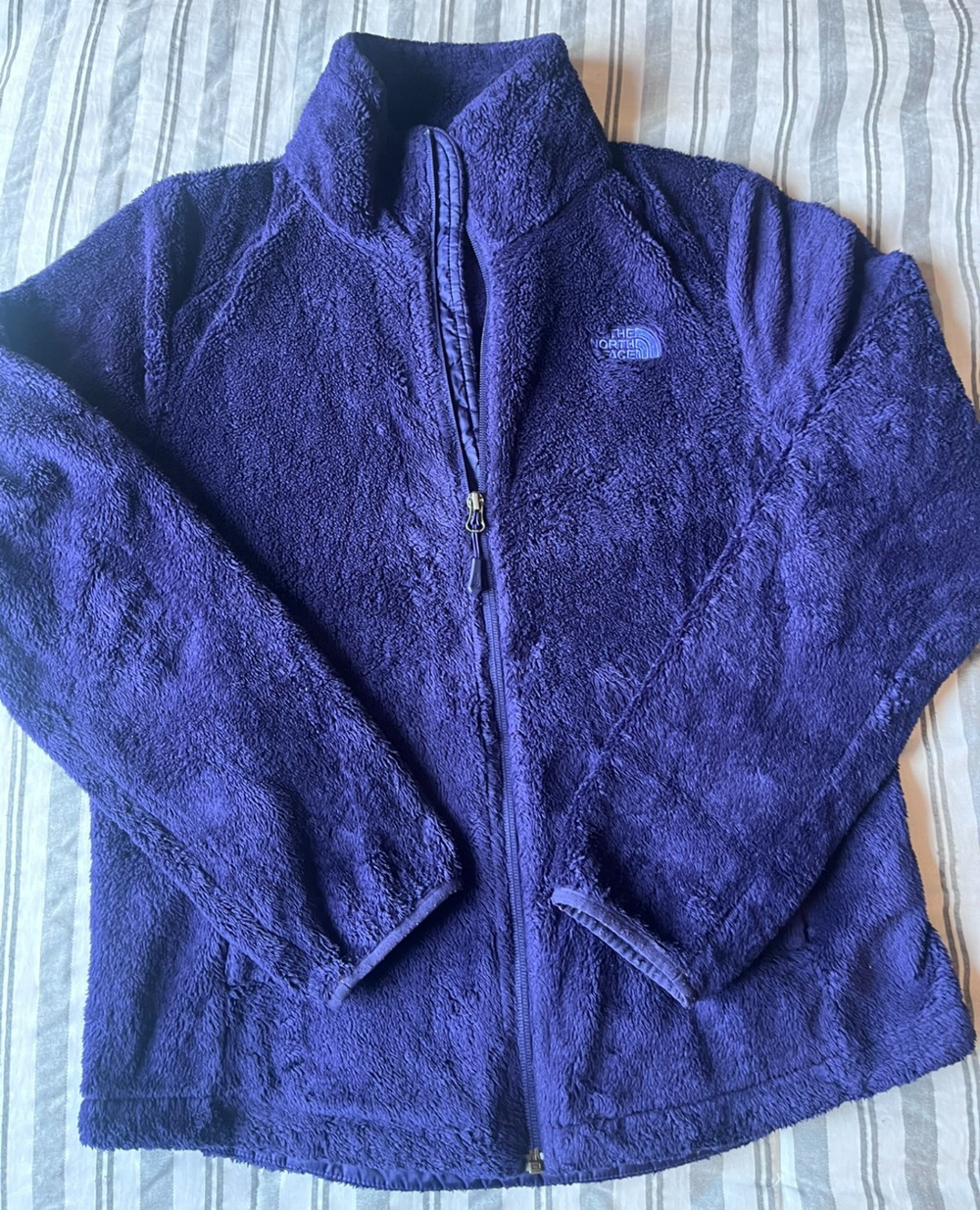 The North Face Osito Fleece Jacket Womens Medium Purple Full Zip High Pile Soft